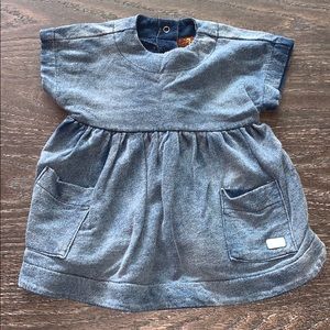 Denim Dress - distressed 3-6 months